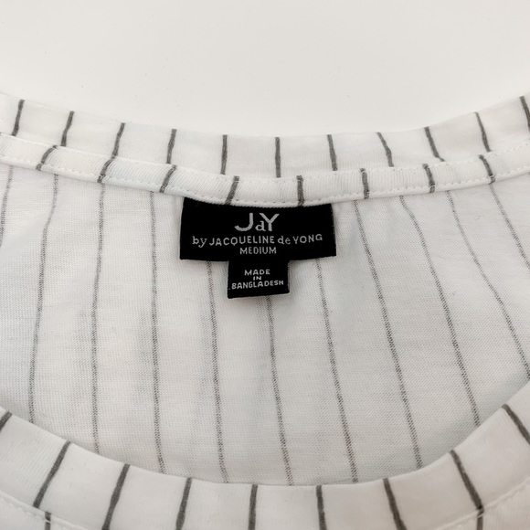 Jacqueline De Young Striped Baseball Tee Size Medium - Picture 10 of 12